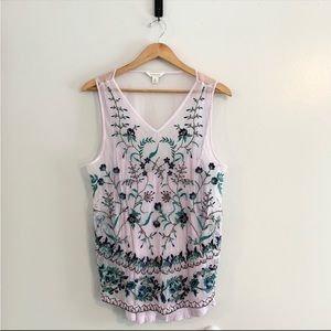 Sundance Meadow Florals Tank Purple Size XL